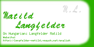 matild langfelder business card